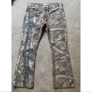 Mint Crew size 34 camo flare pants